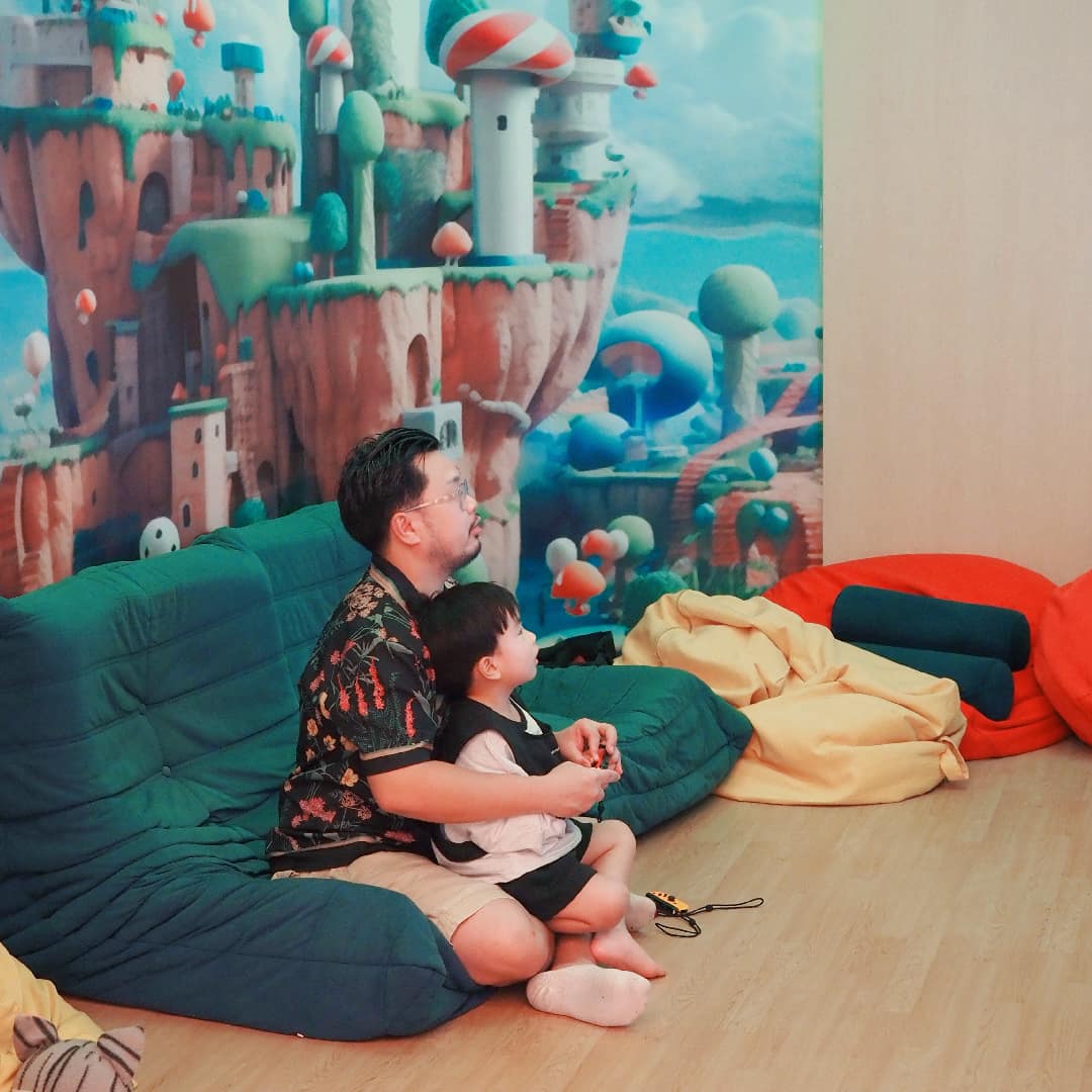 The game’s room offers a variety of entertainment options for kids and families.